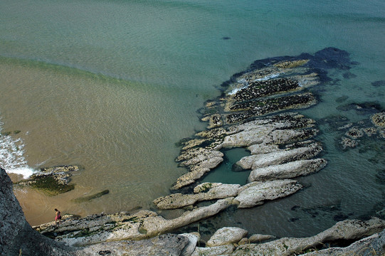 爱尔兰安特里姆海岸岩石景观