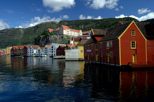 挪威卑尔根港入口