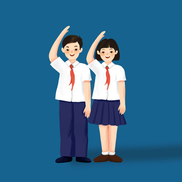 少先隊(duì)員插畫(huà)