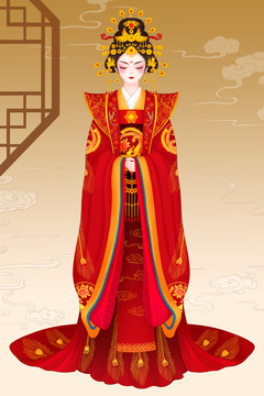 女皇帝武則天古代新娘中國風美人