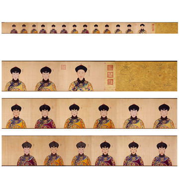 郎世寧乾隆帝后妃像卷