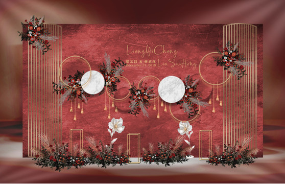勃艮第紅婚禮留影區(qū)