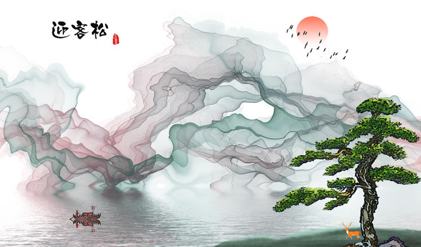 山水壁畫