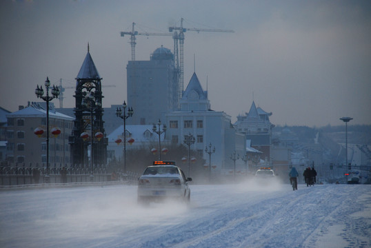 雪后的街道