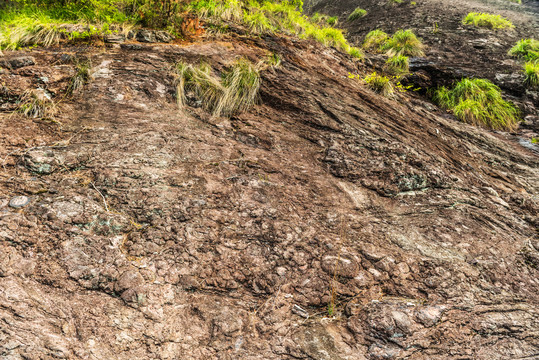 雁荡山火成岩堆积岩层