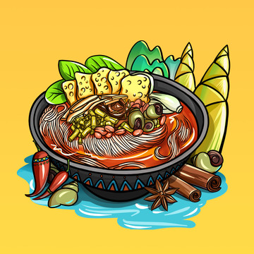 螺螄粉插畫(huà)