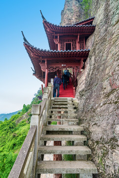 杭州建德大慈岩江南悬空寺清音阁