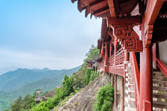 杭州建德大慈岩江南悬空寺清音阁