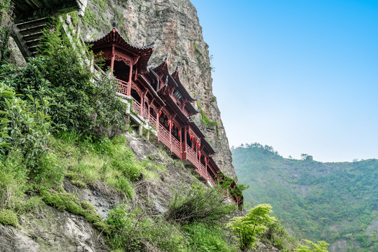 杭州建德大慈岩江南悬空寺清音阁