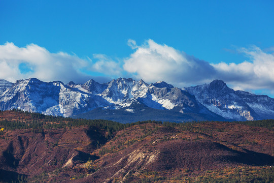 科罗拉多落基山脉山地景观