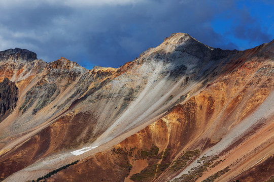 科罗拉多州落基山脉的山地景观。