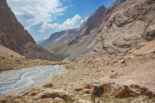 塔吉克斯坦范斯山脉的美丽景色