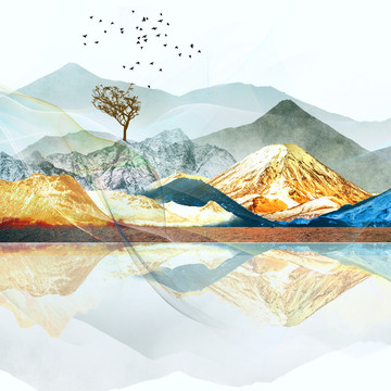 山水抽象畫