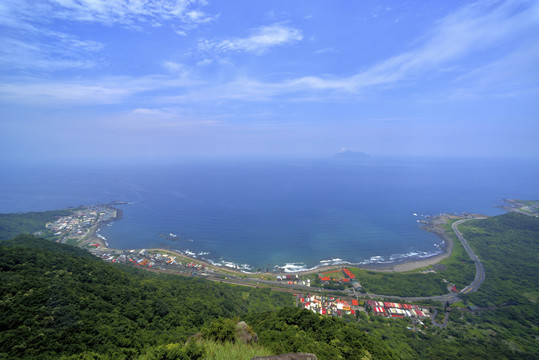 台湾宜兰蜜月湾大角度拍摄