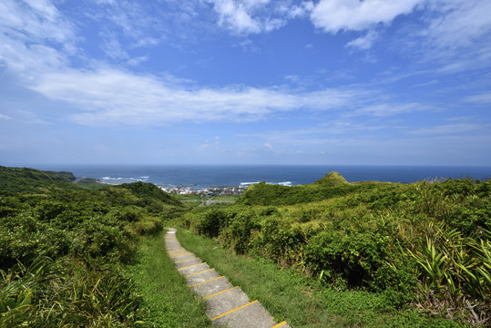 台湾新台北市海山景观大角度拍摄