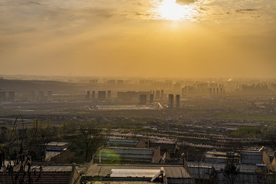 城市黄昏