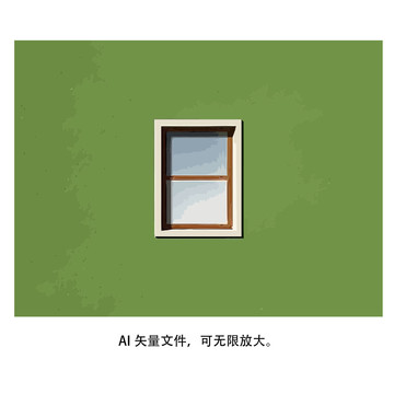 矢量绿色小窗背景