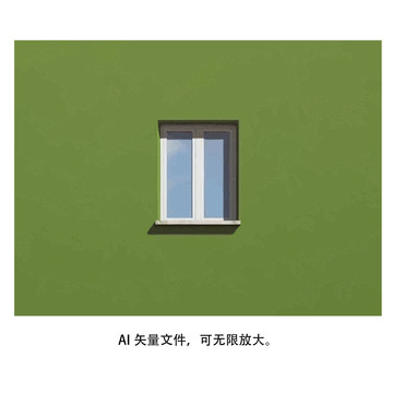 绿色清新矢量小窗背景