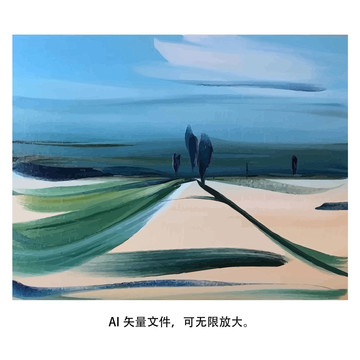 矢量抽象手绘油画背景