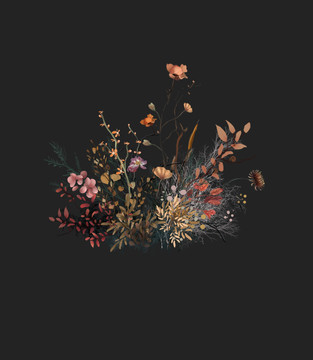 粉橙色婚禮花藝