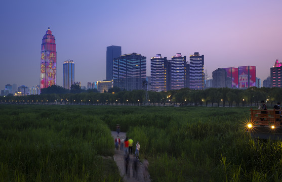 汉口江滩夜景