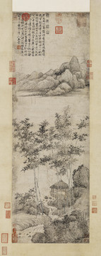 王蒙修竹遠(yuǎn)山圖