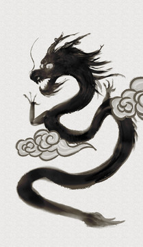 中國風水墨龍