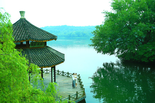 杭州西湖茅家埠景区