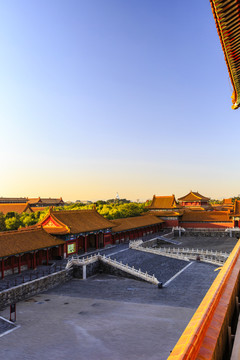 从午门俯瞰北京故宫建筑
