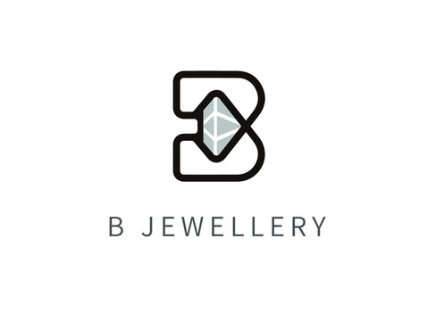 B字母珠宝组合商标标志设计