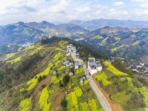 航拍石潭古村