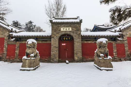 晋祠博物馆景区雪后风光