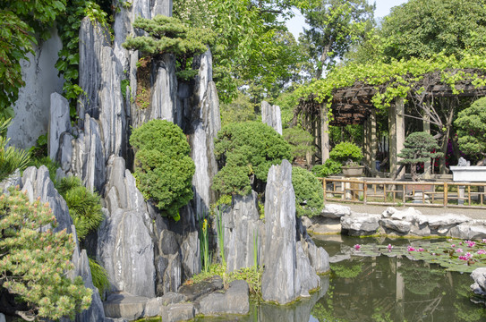 苏州留园假山景观