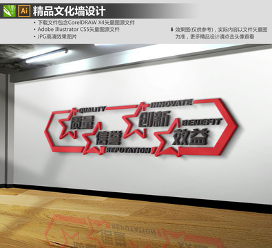 簡潔標語文化墻