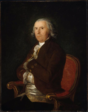 弗朗西斯科·何塞·德·戈雅-卢西恩特斯一个穿着棕色夹克的男人的肖像