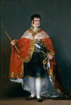 弗朗西斯科·何塞·德·戈雅-卢西恩特斯国王费尔南多七世与王室肖像