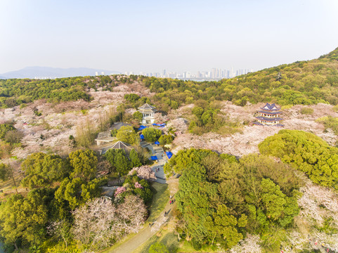 航拍太湖鼋头渚风景区