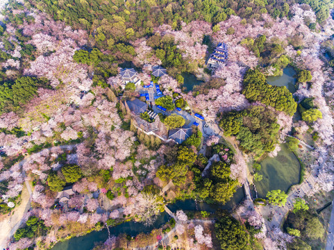 航拍太湖鼋头渚风景区