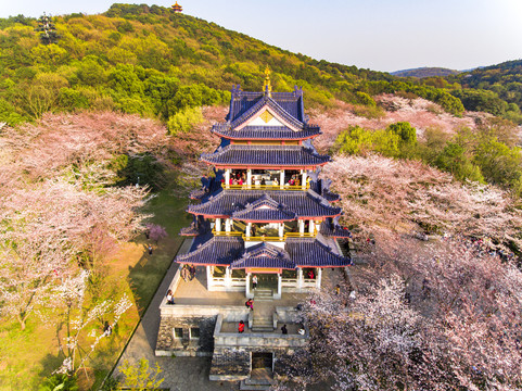 航拍太湖鼋头渚风景区