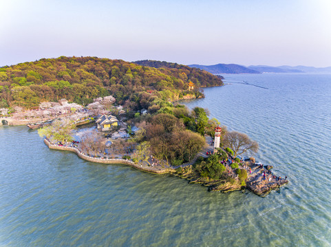 航拍太湖鼋头渚风景区