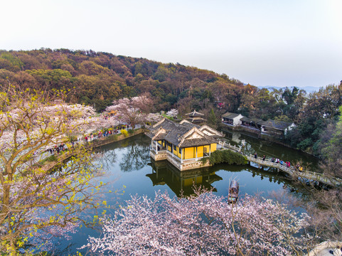 航拍太湖鼋头渚风景区