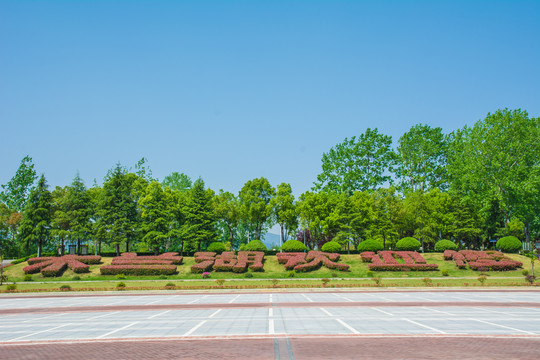 花草组成字体木兰湖欢迎您