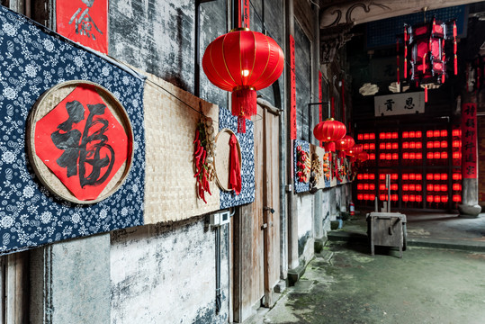 杭州建德新叶古村祠堂装饰