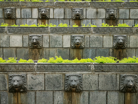 欧式建筑喷水池