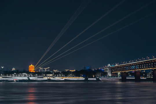 中国武汉黄鹤楼夜景