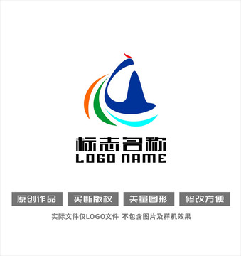 凤凰飞鸟山水logo