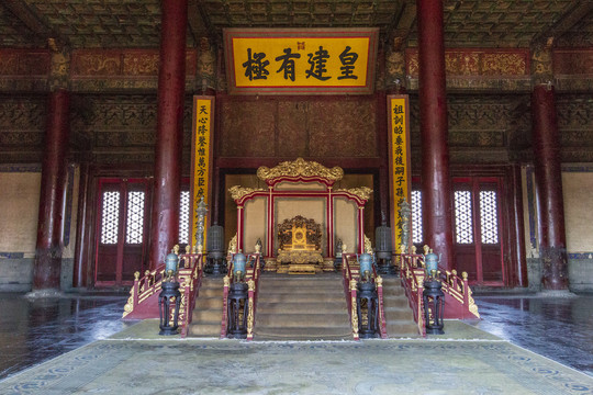 北京故宫保和殿内景