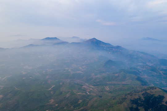 航拍沂蒙山区日出云海13