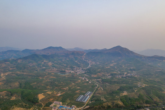 航拍沂蒙山区日出云海47