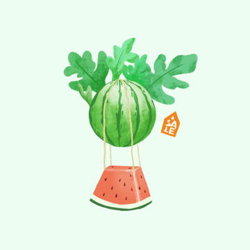夏季飛翔西瓜